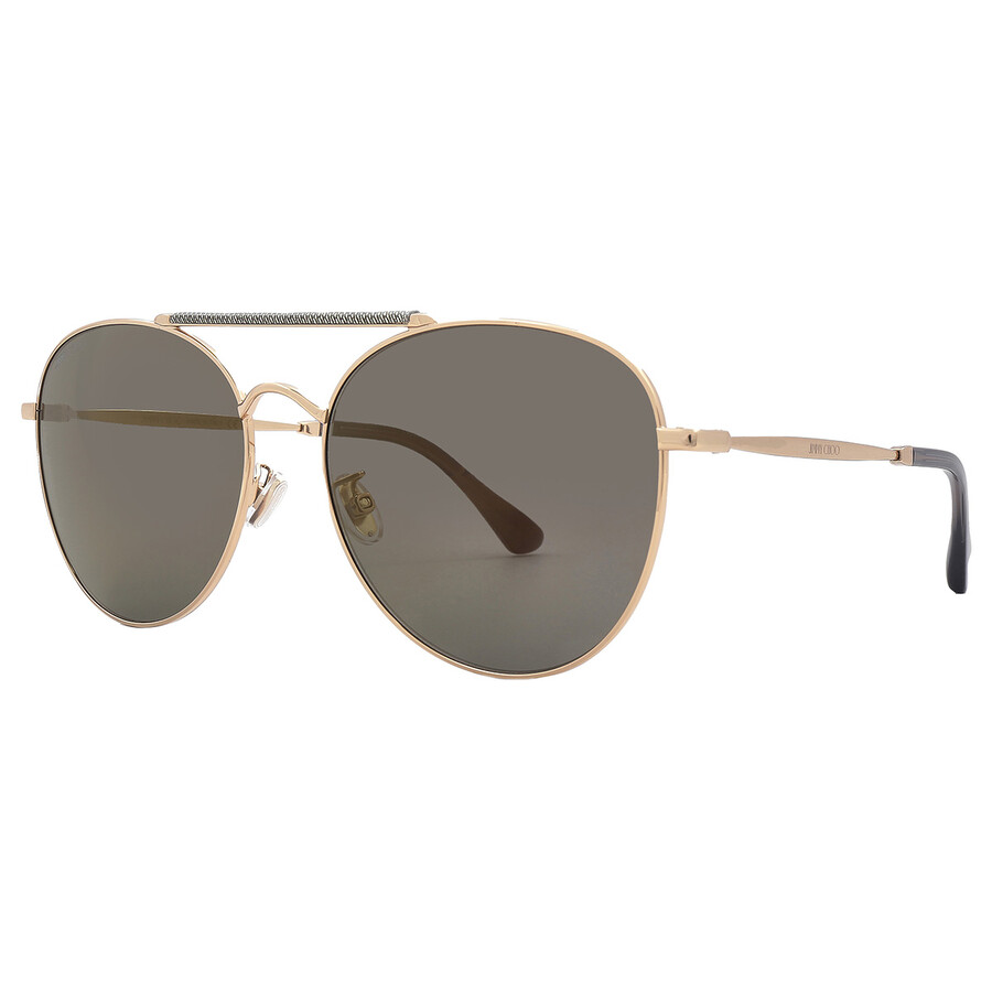 Jimmy Choo Brown Gold Pilot Ladies Sunglasses ABBIE/G/S 0W8Q/K1 61