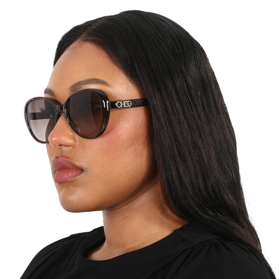 Jimmy Choo Brown Gradient Butterfly Ladies Sunglasses AMIRA/G/S 0086/HA