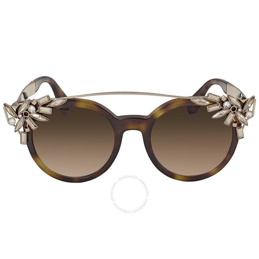 Jimmy Choo Brown Gradient Cat Eye Sunglasses VIVY/S 0BHZ 51