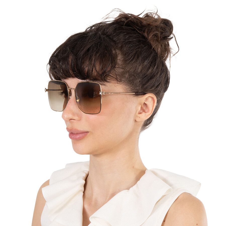 Jimmy Choo Brown Gradient Geometric Ladies Sunglasses TRISHA/G/SK 0J5G