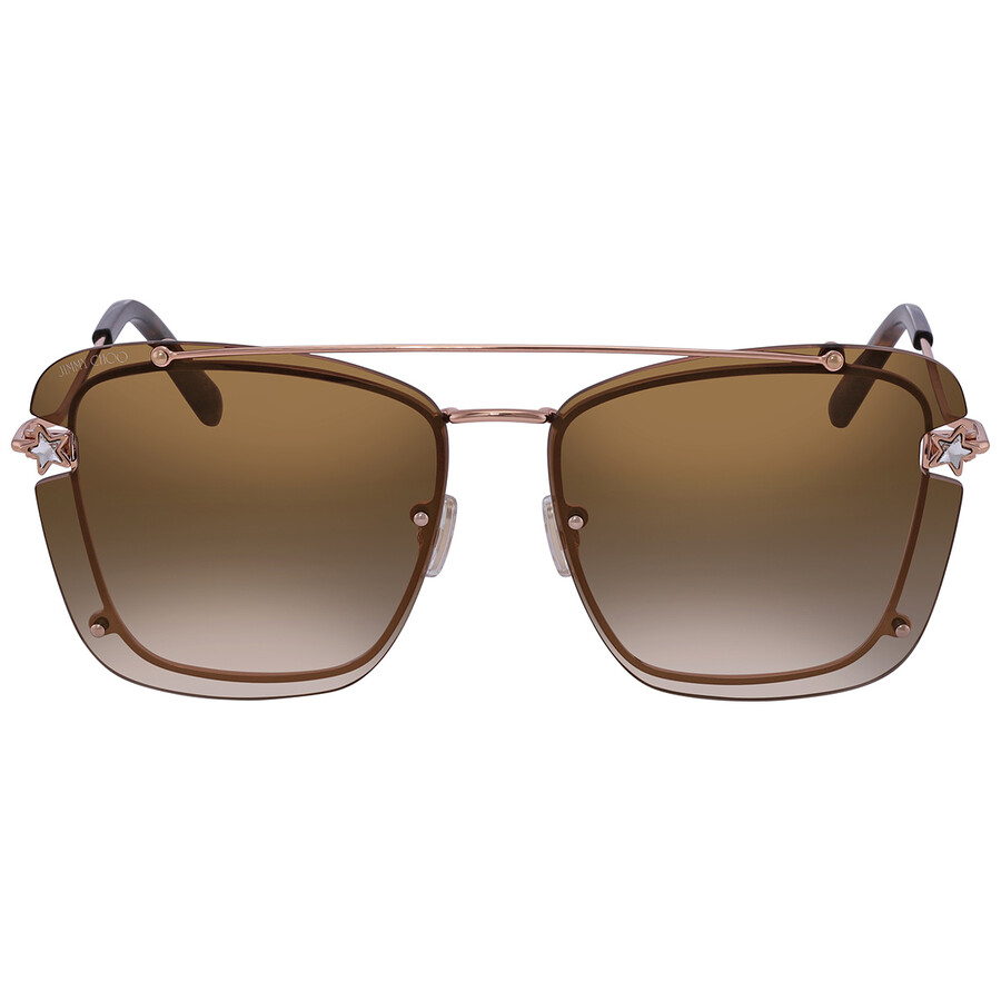 Jimmy Choo Brown Gradient Square Ladies Sunglasses AMBRA/S 0DDB/JL 62
