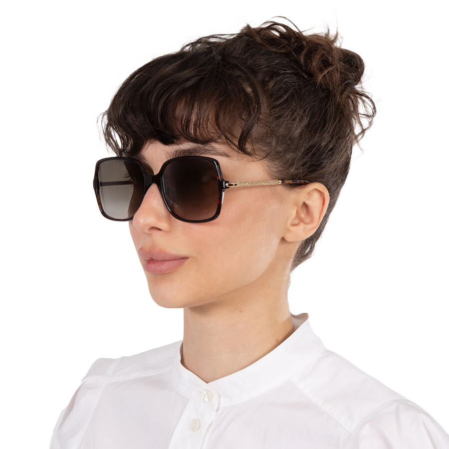 Jimmy Choo Brown Gradient Square Ladies Sunglasses EPPIE/G/S 0086/HA 57 716736429212