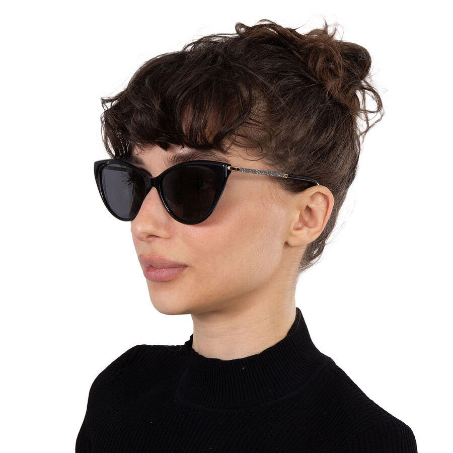 Jimmy Choo Dark Grey Cat Eye Ladies Sunglasses VAL/S 0807/IR 57