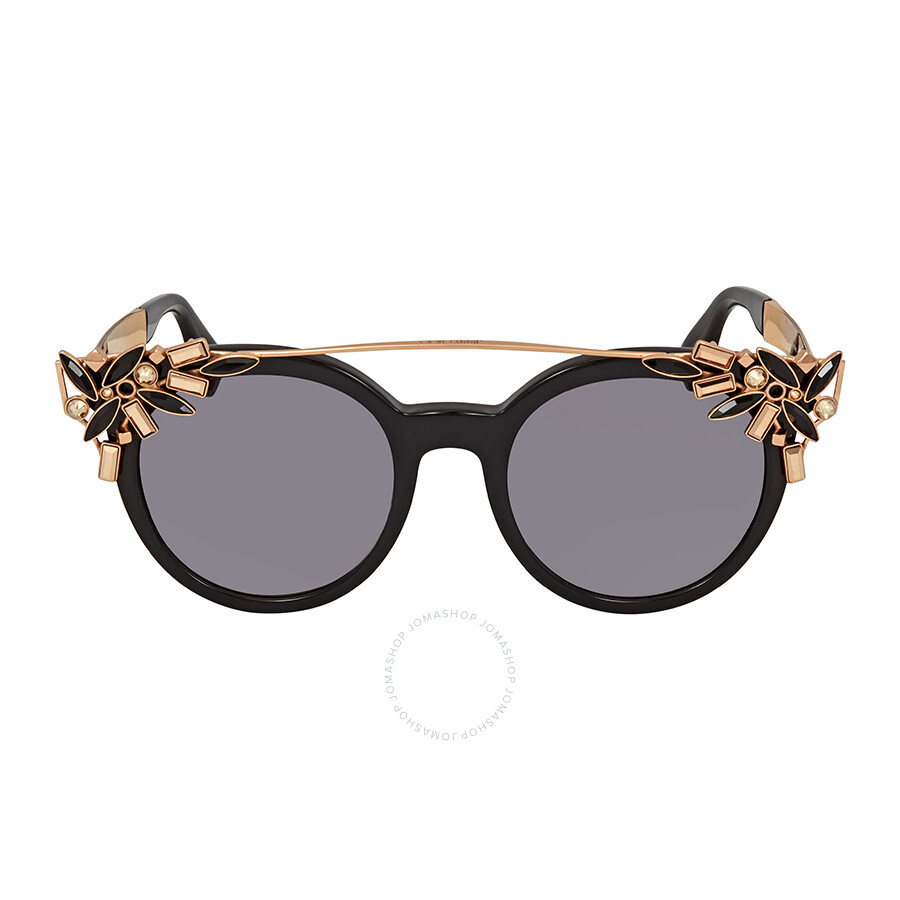 Jimmy Choo Dark Grey Gradient Round Ladies Sunglasses VIVY/S 519C 51