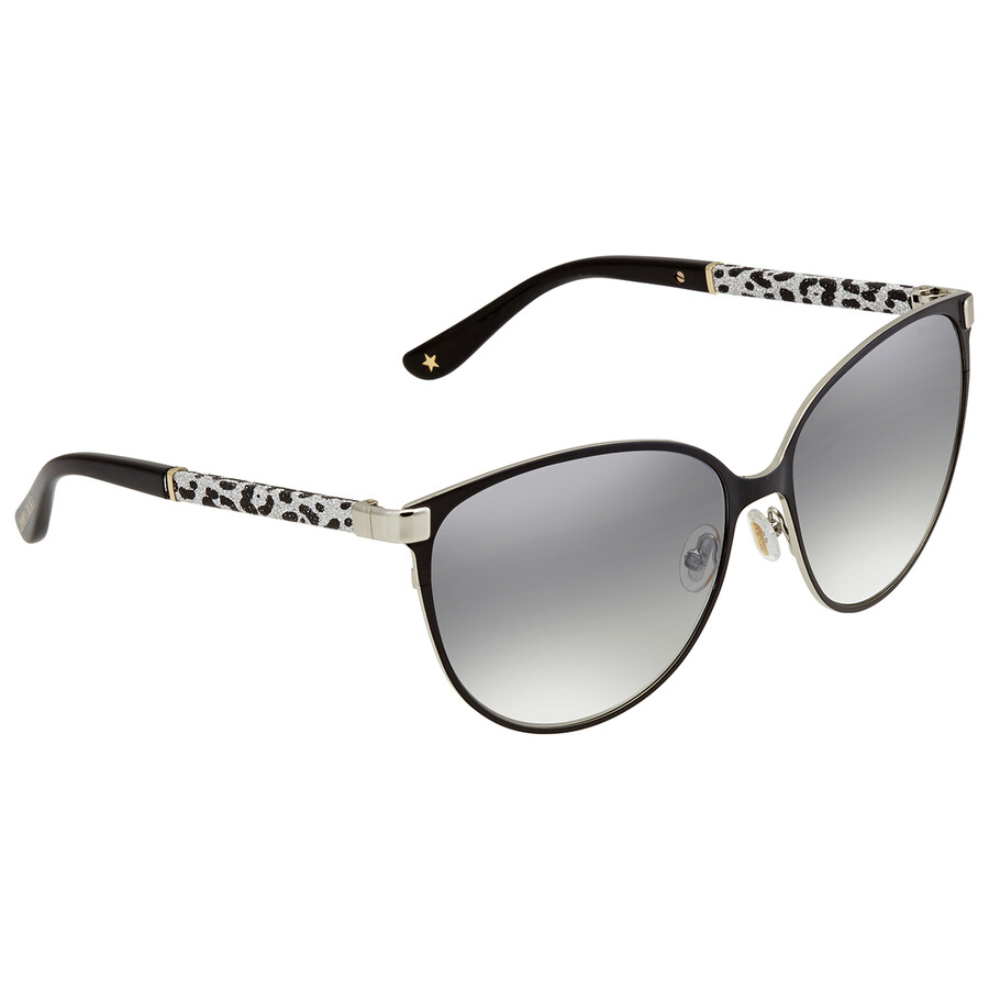 Jimmy Choo Gray Mirror Shaded Silver Ladies Sunglasses POSIE/S 60IC 60