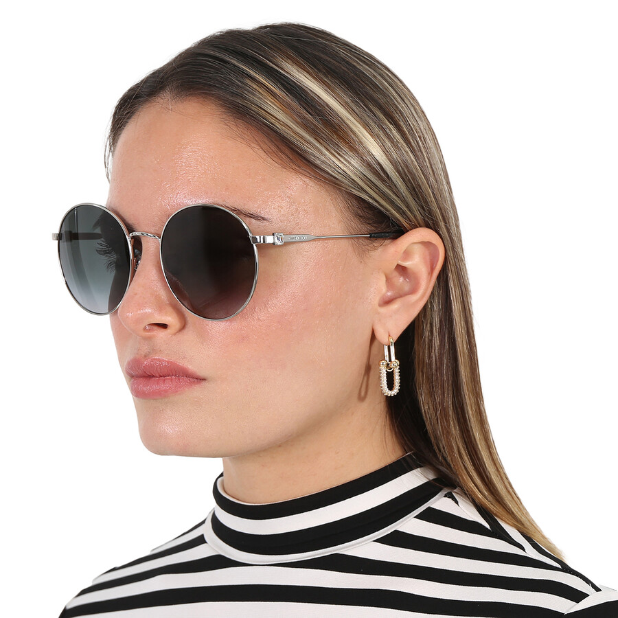 Jimmy Choo Grey Gradient Round Ladies Sunglasses KAT/G/SK 0010/9O 58