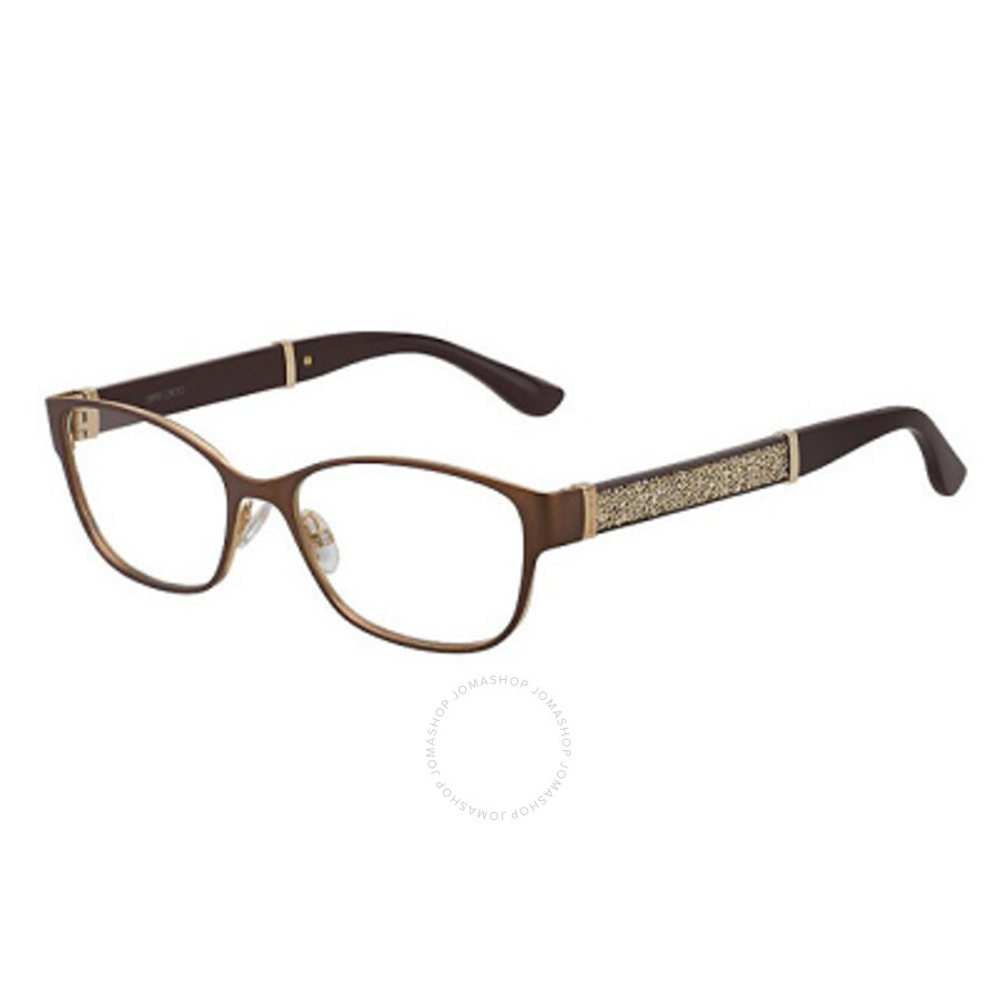 Jimmy Choo Ladies Brown Rectangular Eyeglass Frames Jc184017P0053