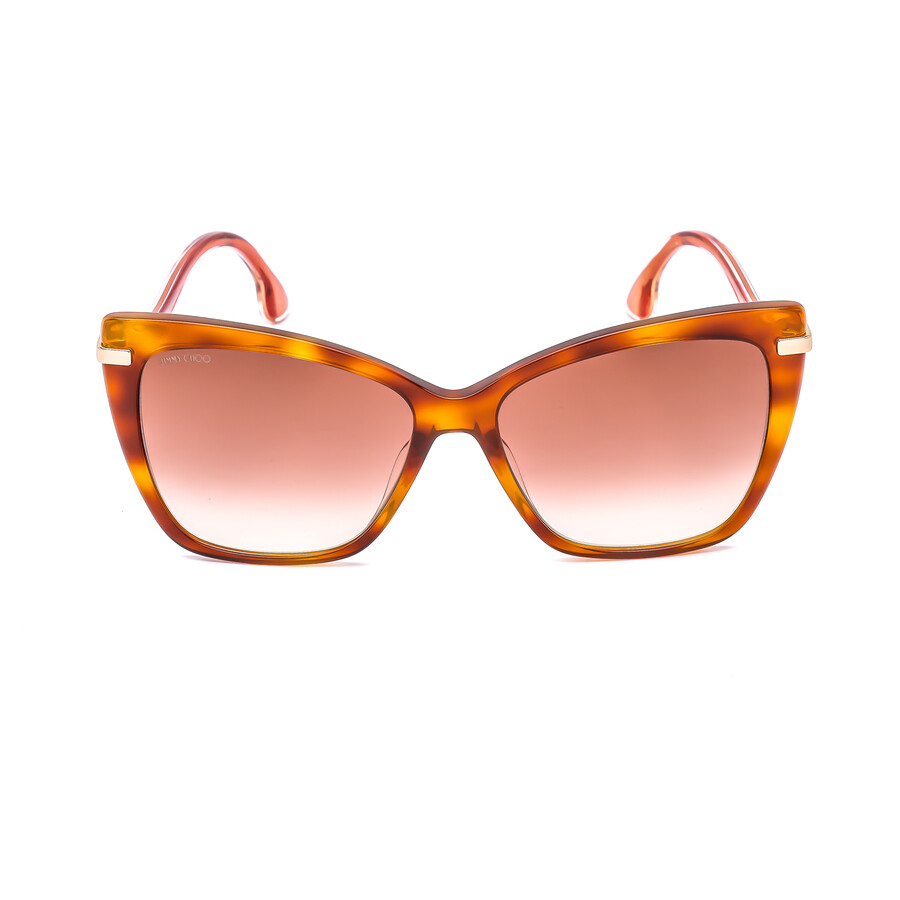 Jimmy Choo Ladies Red Oval Sunglasses SELBY/G/S00UCHA57 716736228600 Sunglasses