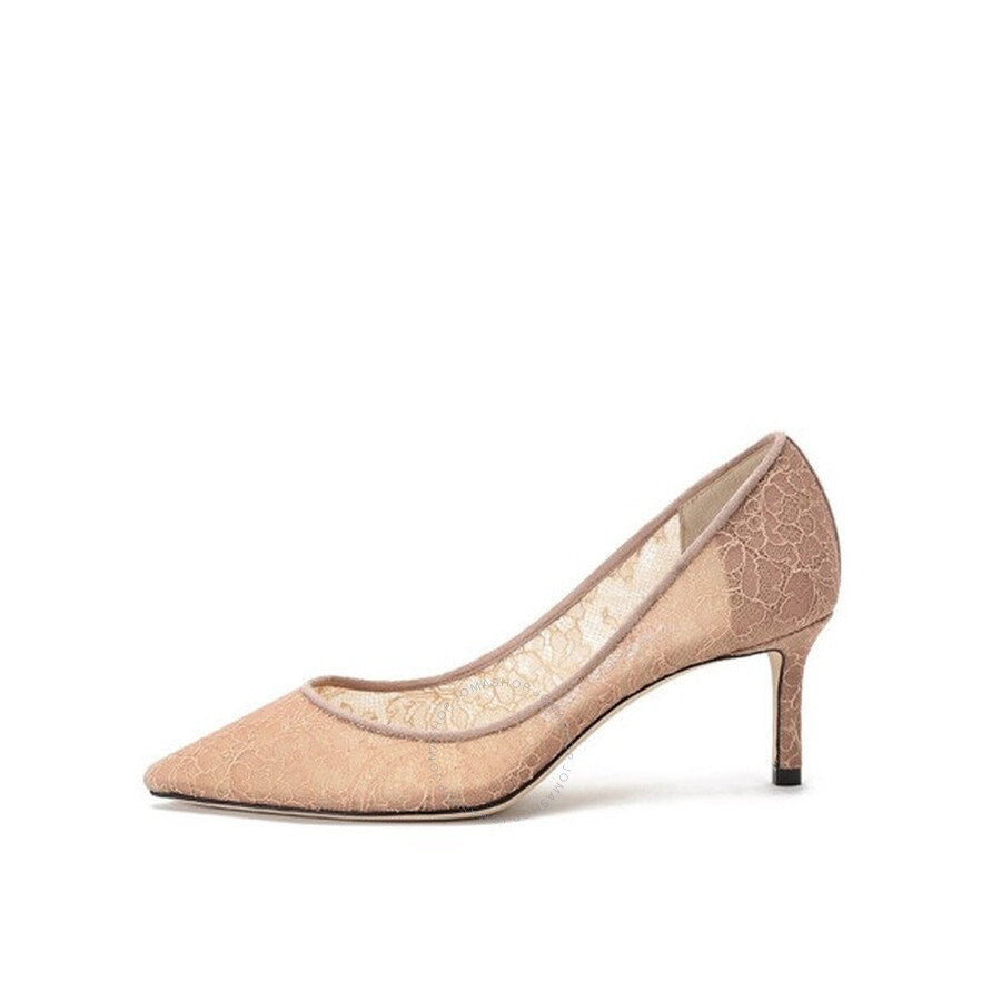 Jimmy Choo Ladies Romy 60 Lace Pumps In Ballet Pink, Brand Size 37 ( US Size 7 ) ROMY 60 XIA