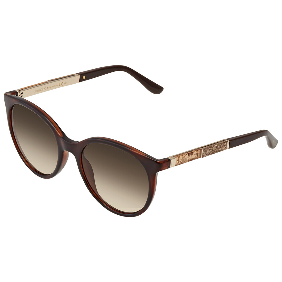 Jimmy Choo Ladies Tortoise Round Sunglasses Erie/S 09N4 00 54