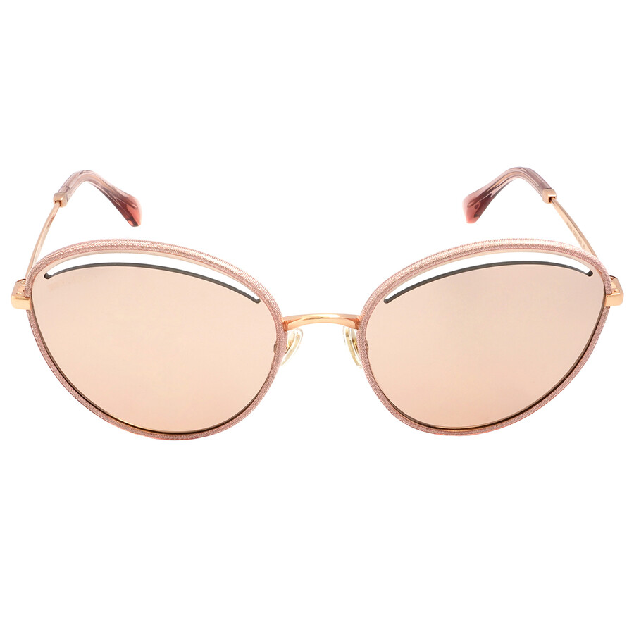 Jimmy Choo Pink Flash Oval Ladies Sunglasses MALYA/S 0KON 59 716736180052 Sunglasses