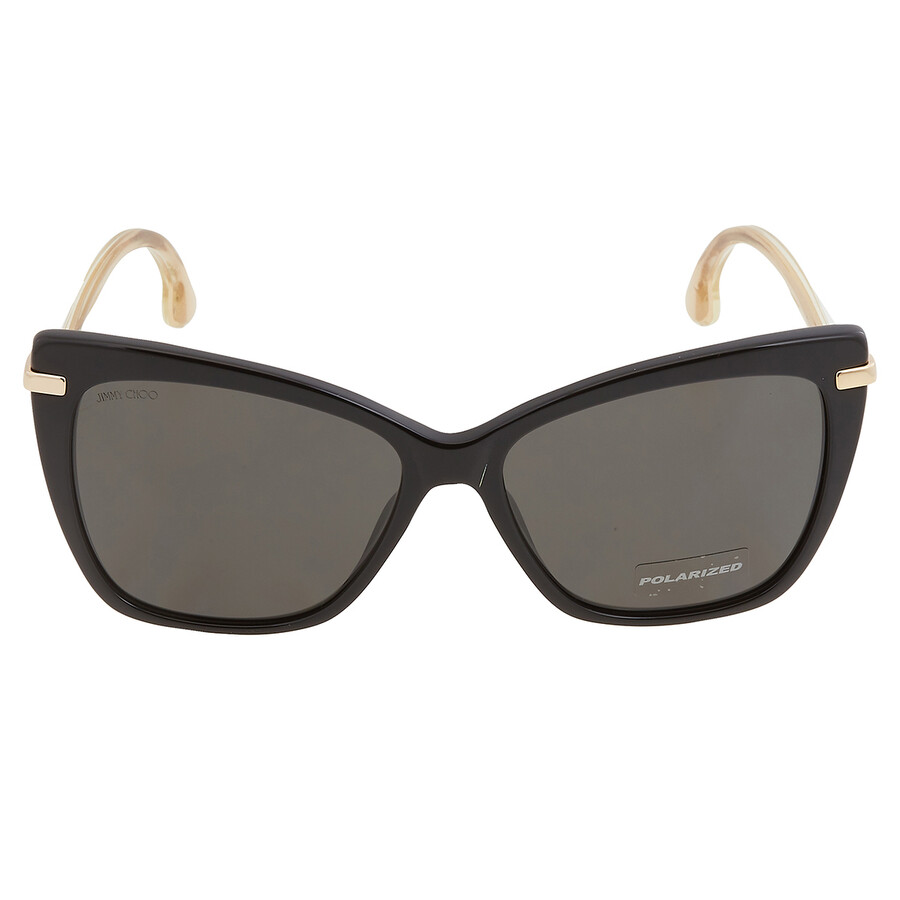 Jimmy Choo Polarized Grey Cat Eye Ladies Sunglasses SELBY/G/S 0807/M9 57 716736228624