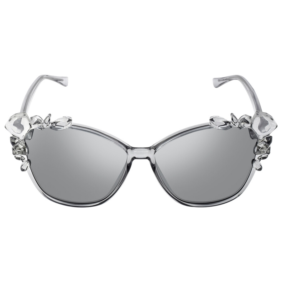 Jimmy Choo Silver Mirrored Cat Eye Ladies Sunglasses MYA/S 09RQ/T4 59