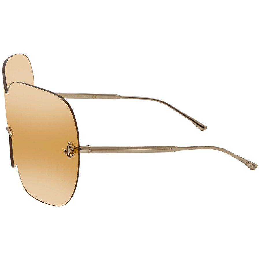 Jimmy Choo Yellow Gold Mirror Wrap Ladies Sunglasses ZELMA/S 0J5G/ET 99
