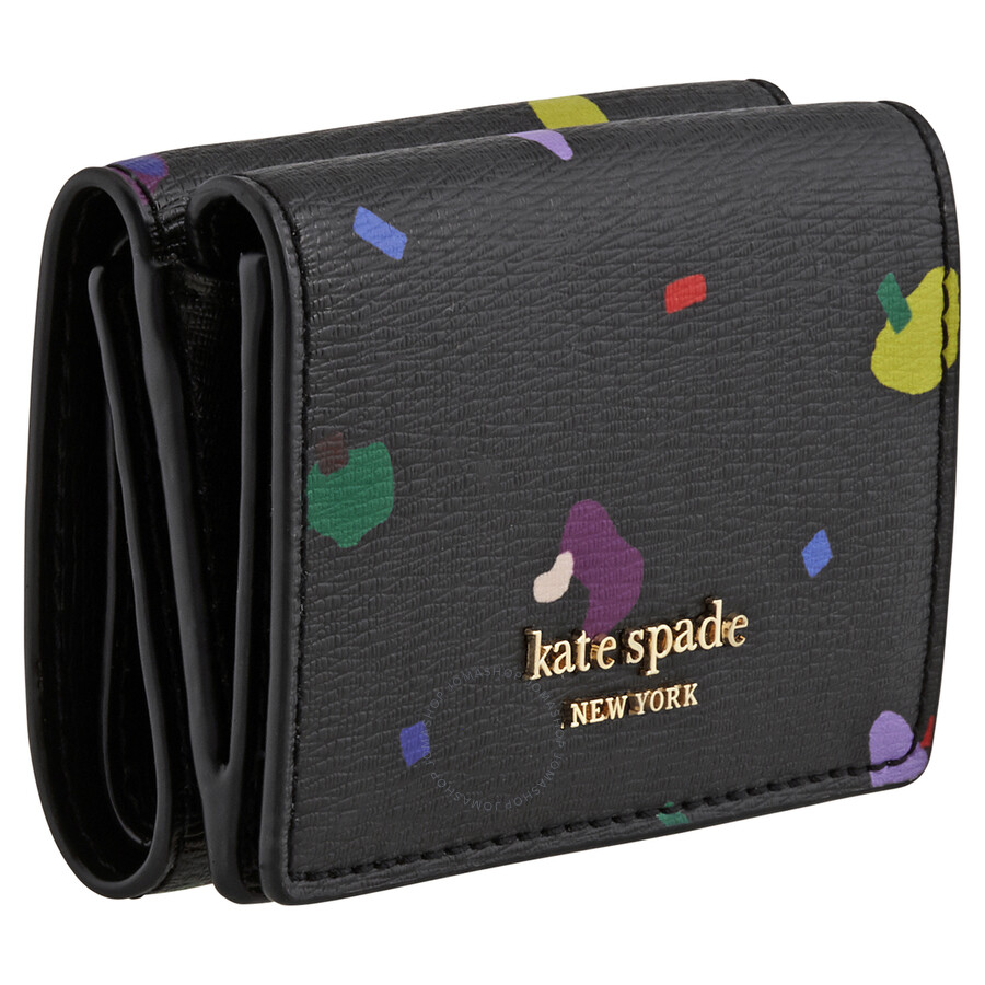 Kate Spade Black Mini Trifold Leather Wallet PWRU7795098 Handbags