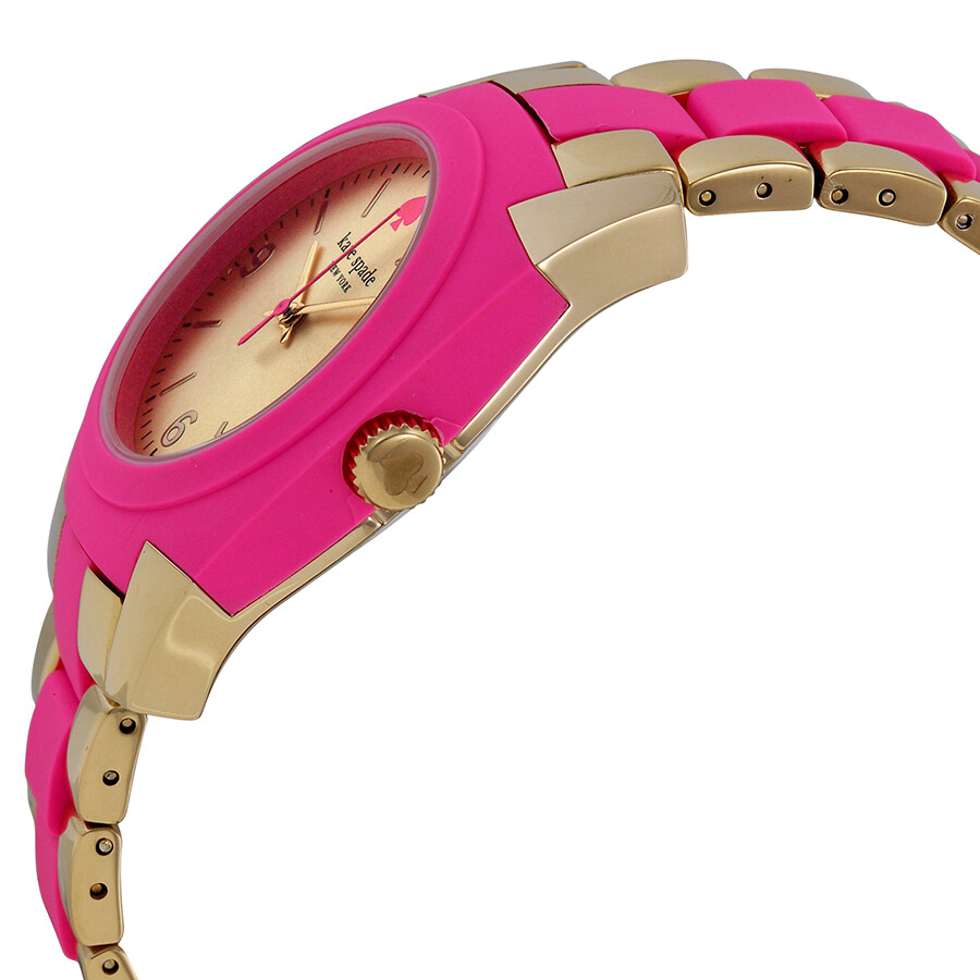 Kate Spade Champagne Dial Goldplated Stainless Steel and Pink