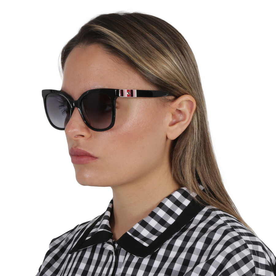 Kate Spade Dark Gray Gradient Square Ladies Sunglasses KIYA/S 0807/9O