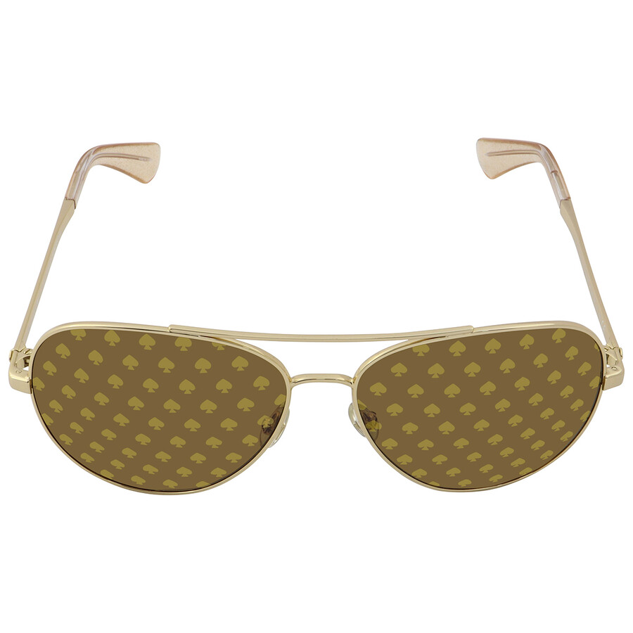 Kate Spade Gold Mirror Pilot Ladies Sunglasses AVALINE2/S 094R/K1 58