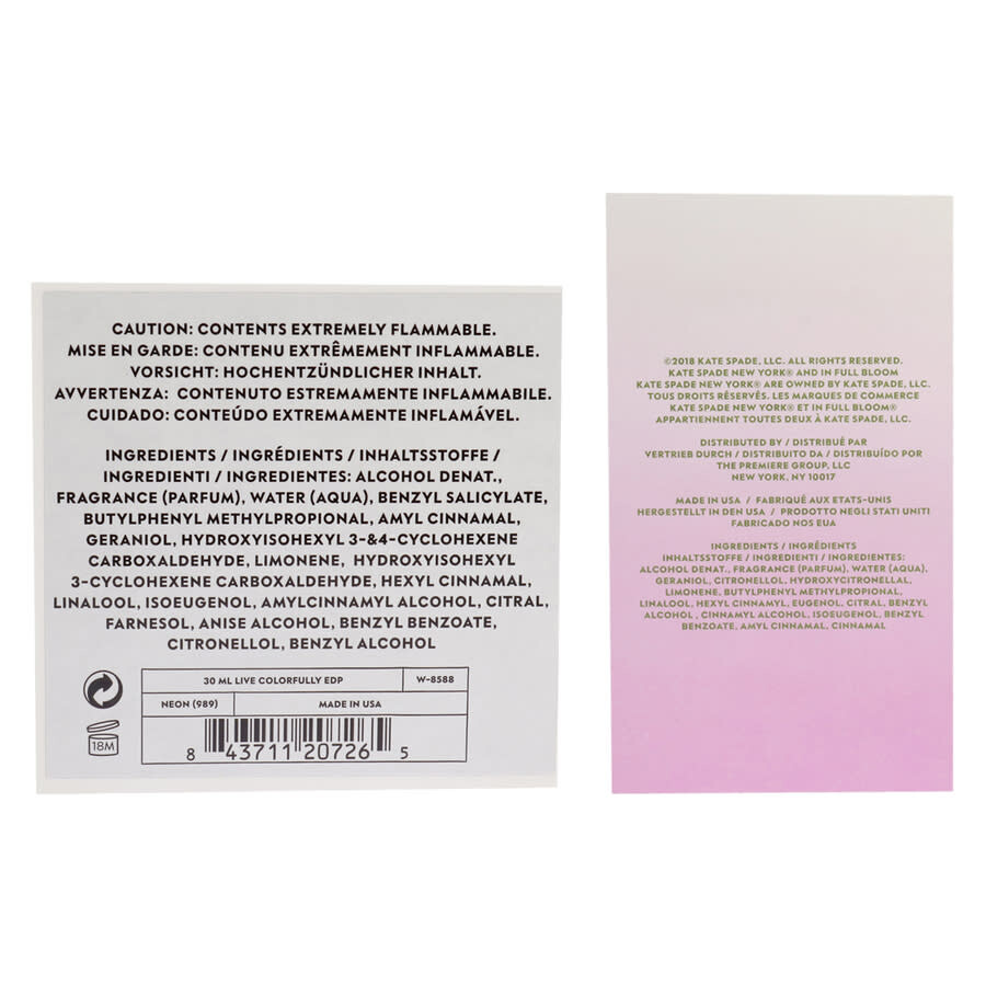 Kate Spade Ladies In Full Bloom and Live Colorfully Kit Gift Set