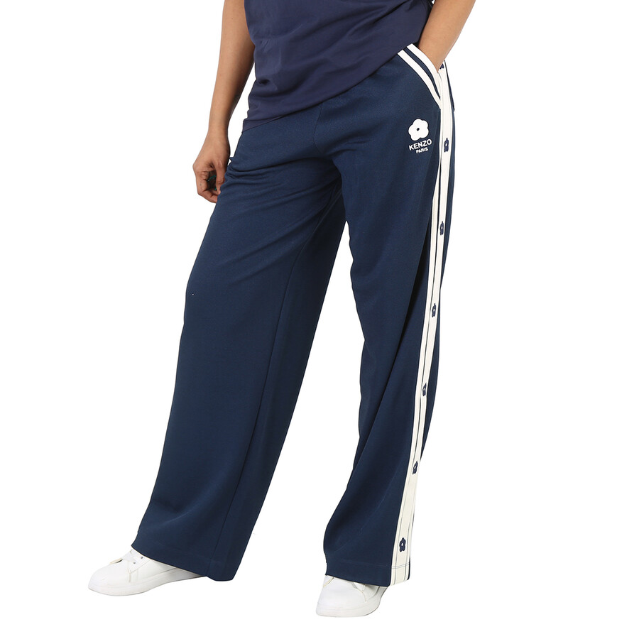 Kenzo Ladies Midnight Blue Floral Trim Sailor Joggers - 546x546 Image #2