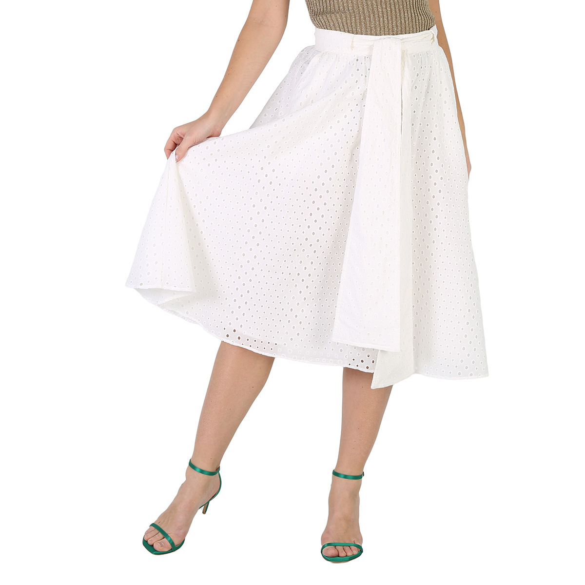 Jupe The Limited Taille 2 - Couleur Ivoire/crème - Style A-line - Occasion Très Bon état