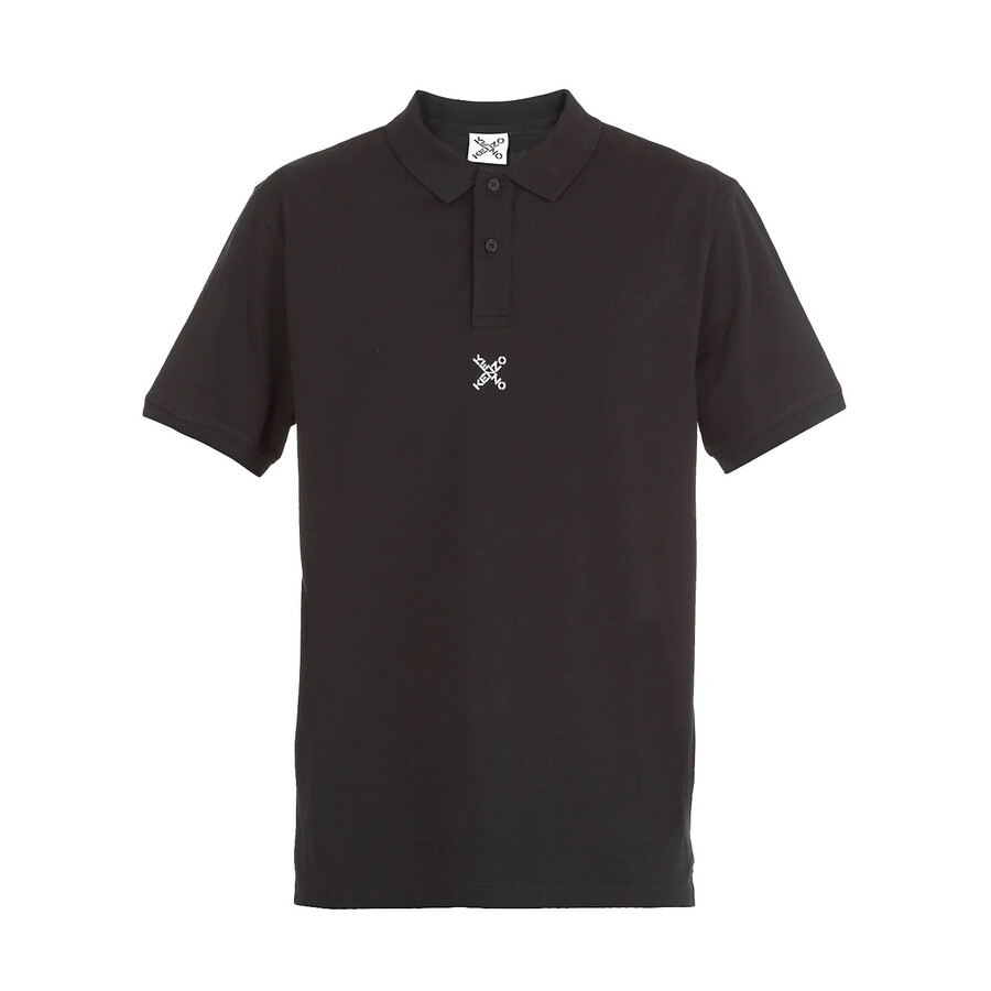 Kenzo Men's Big X ShortSleeved Polo Shirt in Black, Size Small
