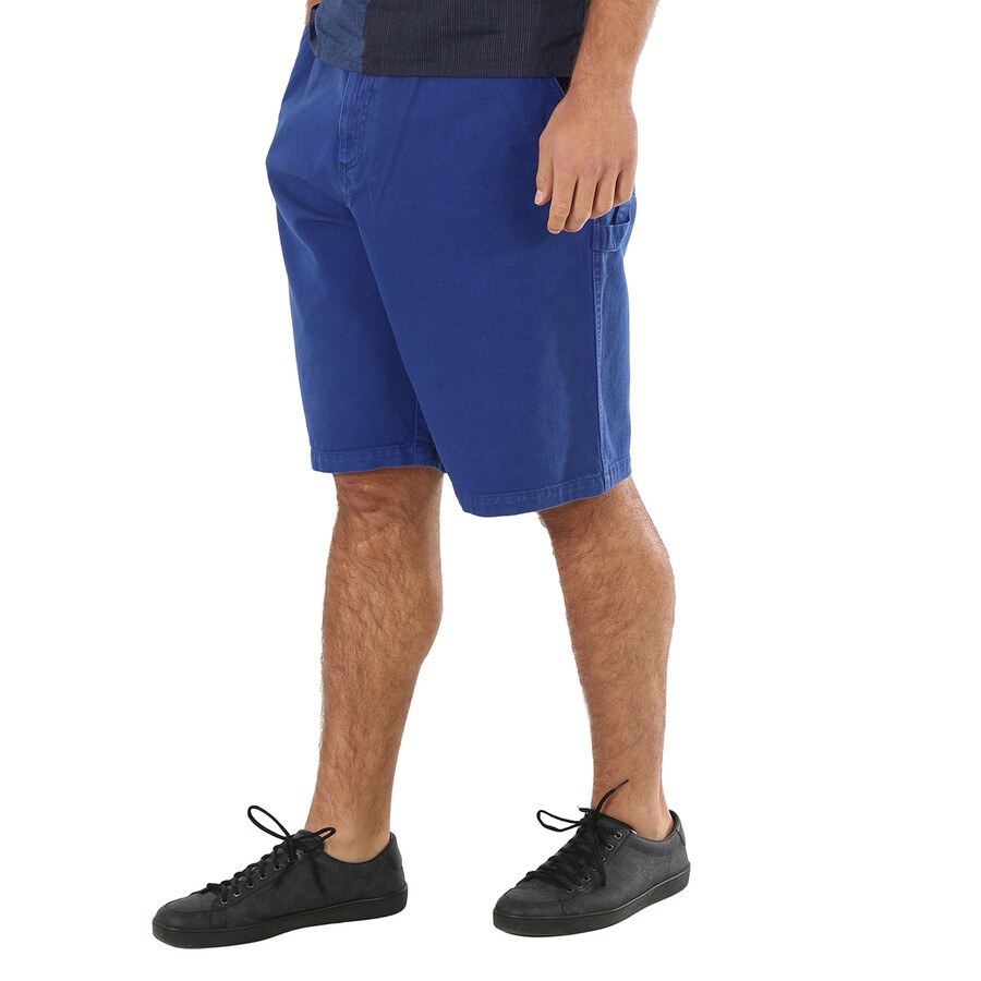 Kenzo Men's Electric Blue Bermuda Cotton Shorts, Waist Size 30