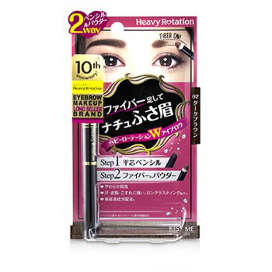 Kiss Me Heavy Rotation Fit Fiber In Double Eyebrow Pencil 02 Dark