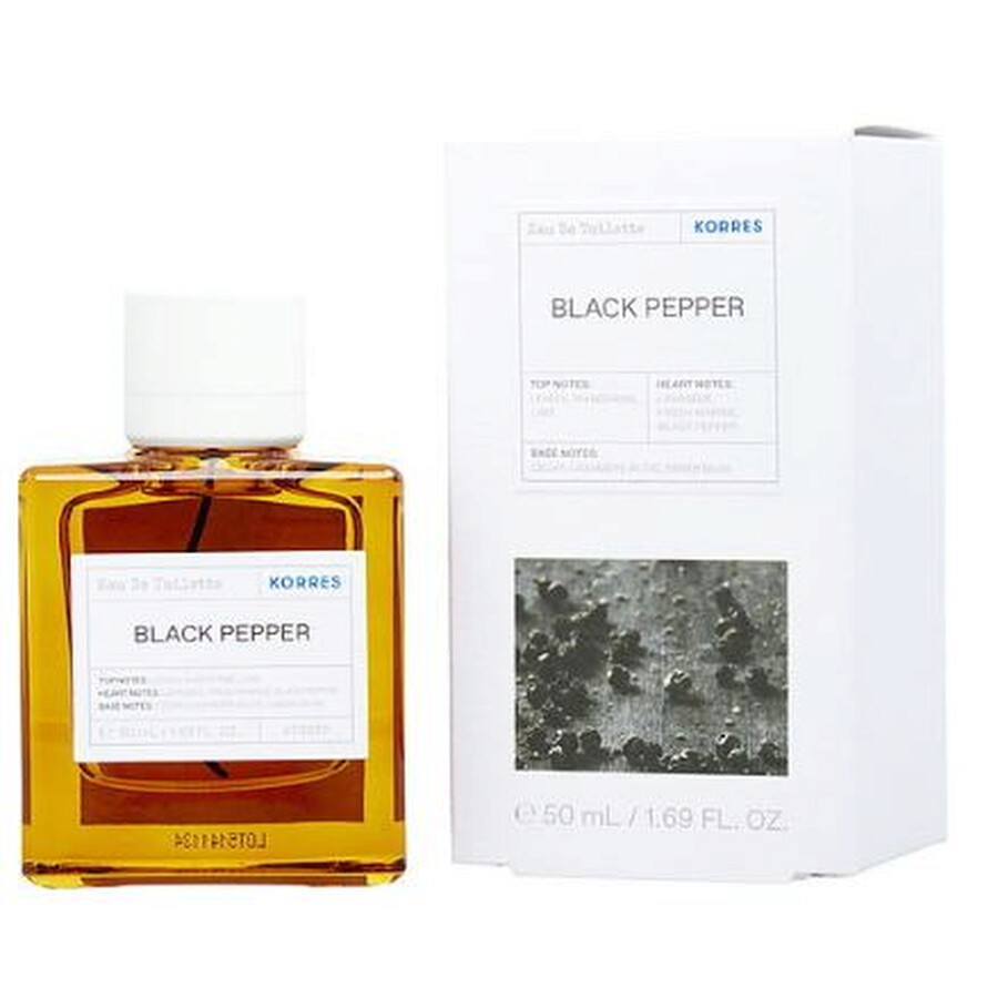 Korres Men's Black Pepper EDT 1.7 oz Fragrances 5203069090639 Fragrances & Beauty, Black