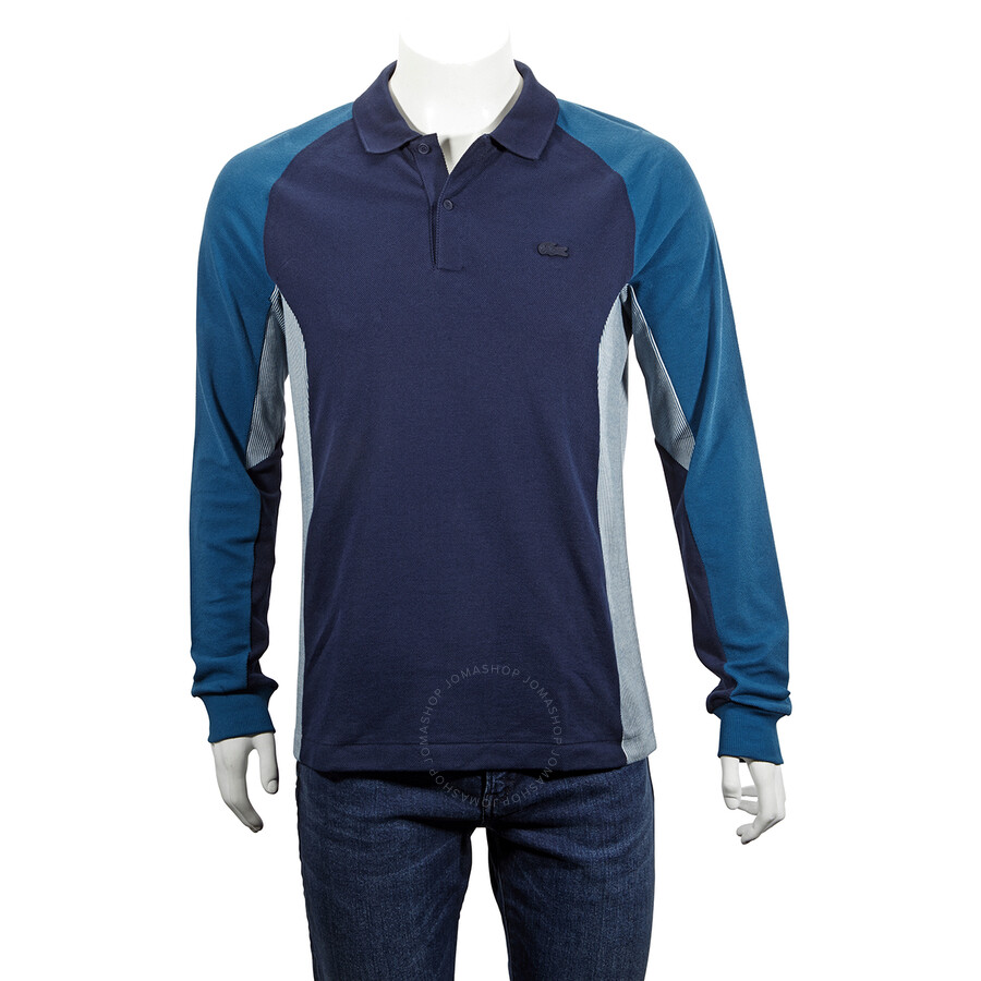 Lacoste men's long sleeve pique polo clearance
