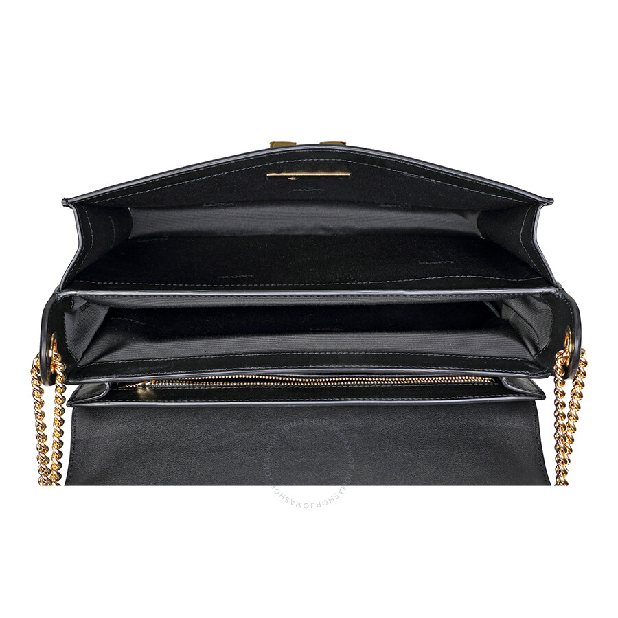 Lanvin Medium Jiji Chain Leather Shoulder Bag Black LWBGECL1NEWA