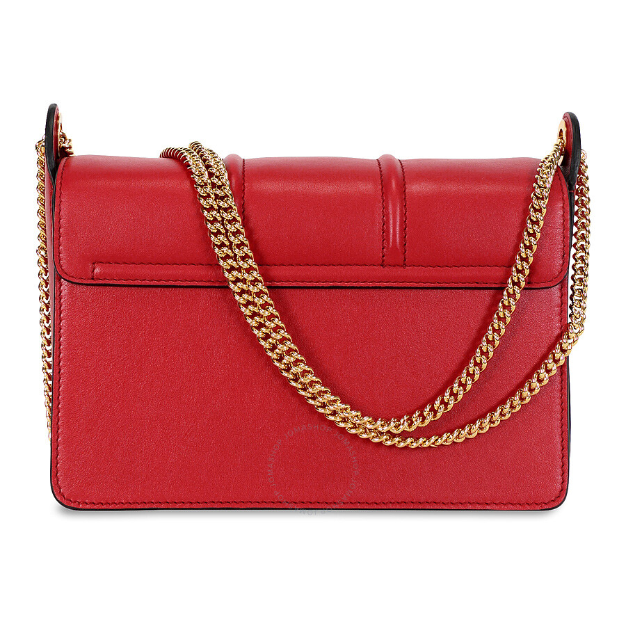 Lanvin Small Jiji Chain Leather Shoulder Bag Red LWBGECL2NEWAP16