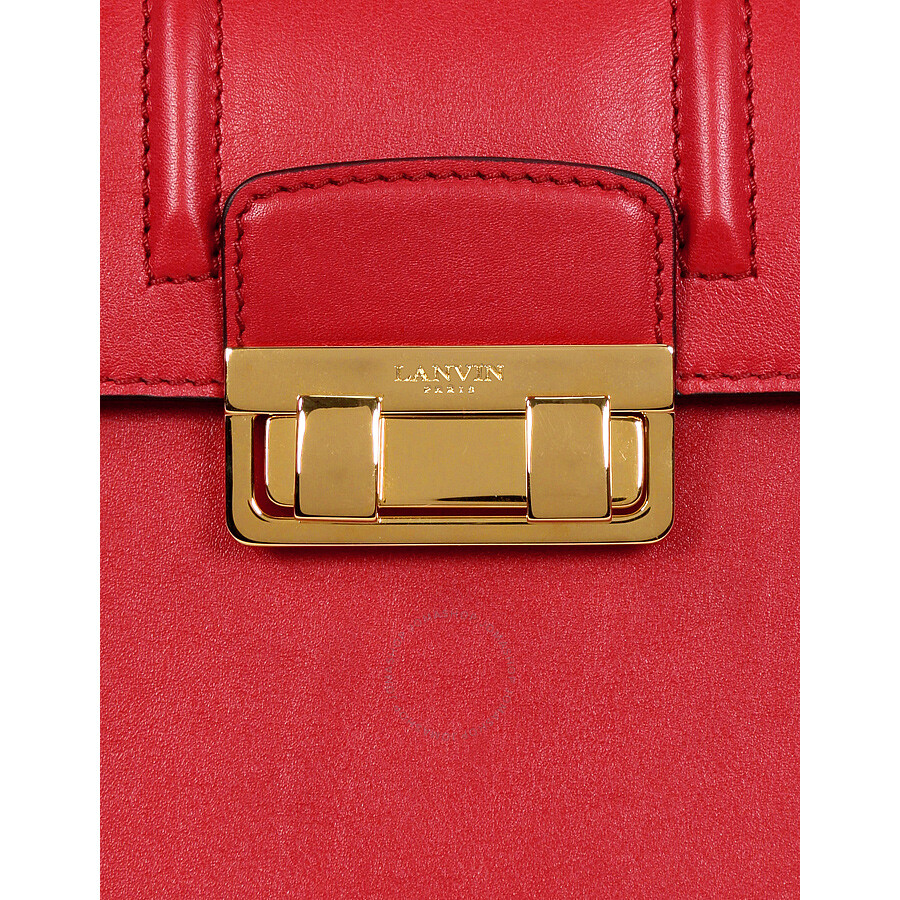 Lanvin Small Jiji Chain Leather Shoulder Bag Red LWBGECL2NEWAP16