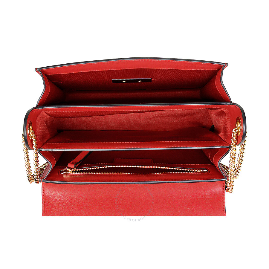 Lanvin Small Jiji Chain Leather Shoulder Bag Red LWBGECL2NEWAP16