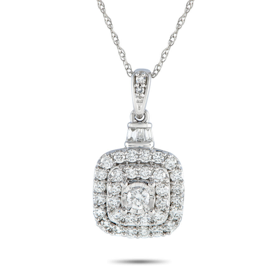 Lb Exclusive 14K White Gold 0.50ct Diamond Pendant Necklace MF17030623