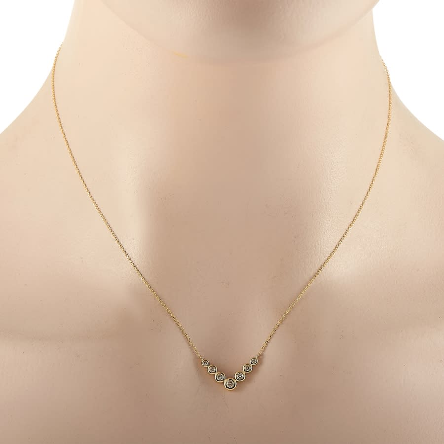 Lb Exclusive 14K Yellow Gold 0.25 ct Diamond Pendant Necklace ANK ...