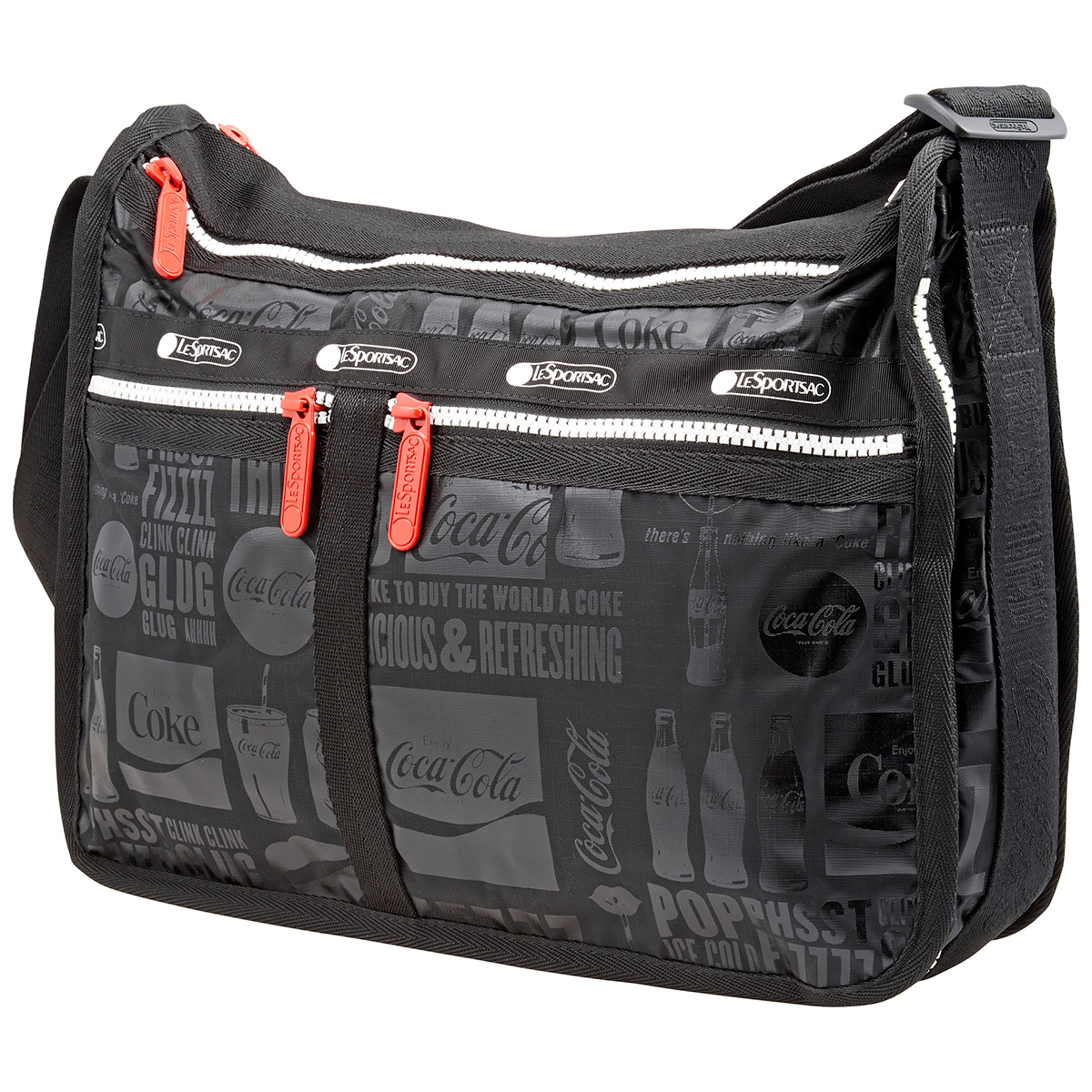 Le Sportsac Ladies Coca Cola Print Deluxe Everyday Shoulder Bag 7507 G703 Handbags Lesportsac Jomashop Le Sportsac Ladies Coca Cola Print Deluxe Everyday Shoulder Bag 7507 G703 Handbags Lesportsac Jomashop