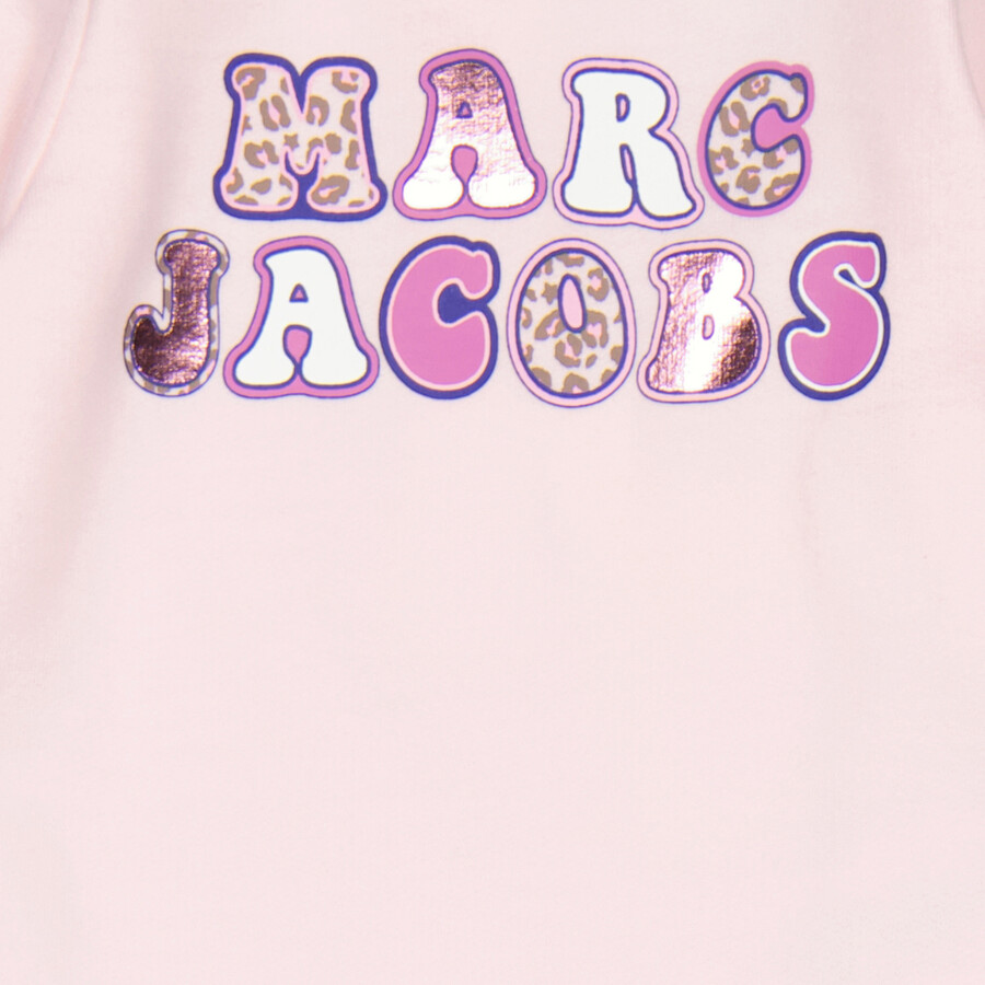 Little Marc Jacobs Infant Pink Leo Logo Print Sweater Dress, Size 3M
