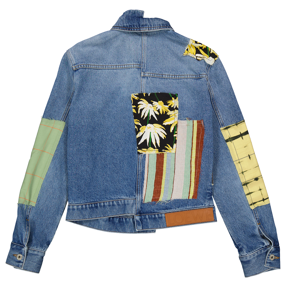 Loewe Ladies Patchwork Asymmetric Denim 