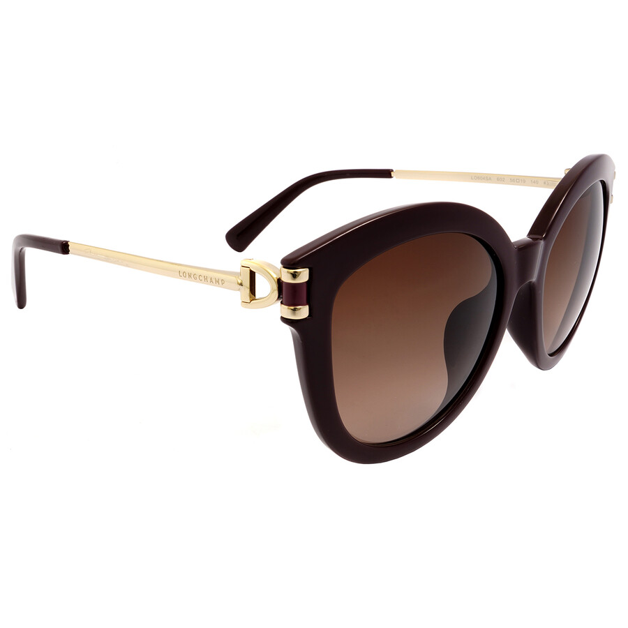 Longchamp Brown Cat Eye Ladies Sunglasses LO604SA 602 886895338974