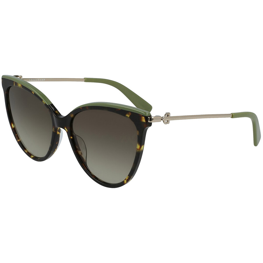 Longchamp Gradient Brown Cat Eye Ladies Sunglasses LO675S 221 55