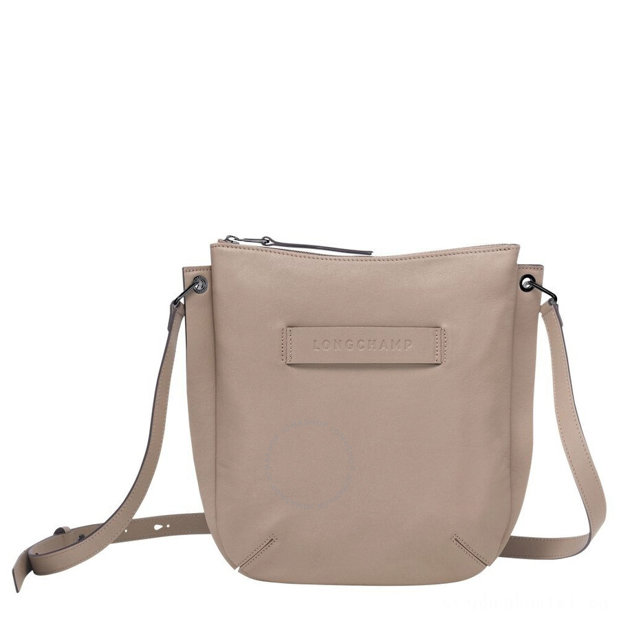 Longchamp Ladies 3D Crossbody Bag Brown 10079772315 3597921897767