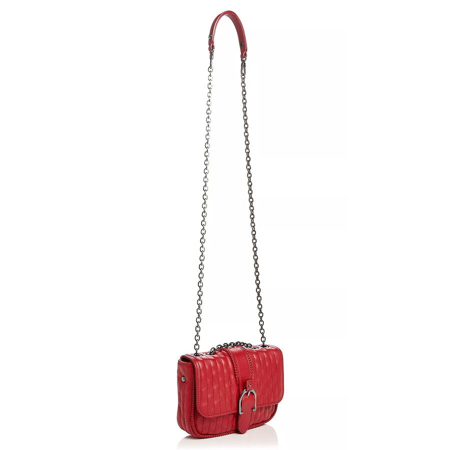 Longchamp Ladies Red Amazone Quilted Mini Crossbody Bag L10022941545