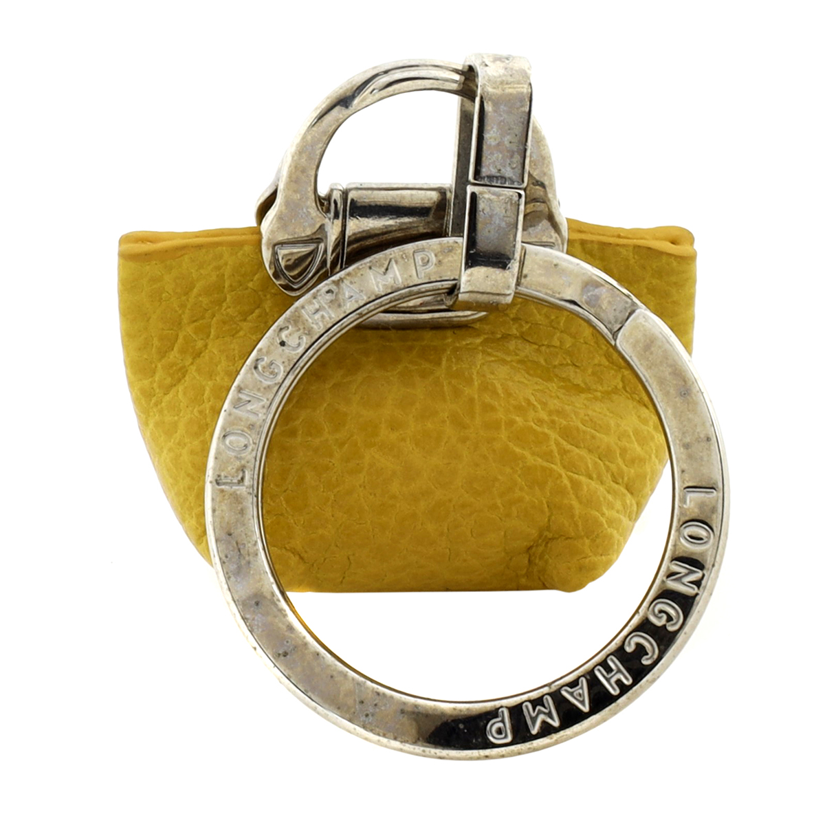 Longchamp Le Foulonne Leather Key ring Mustard 6983 021 P15 Jomashop