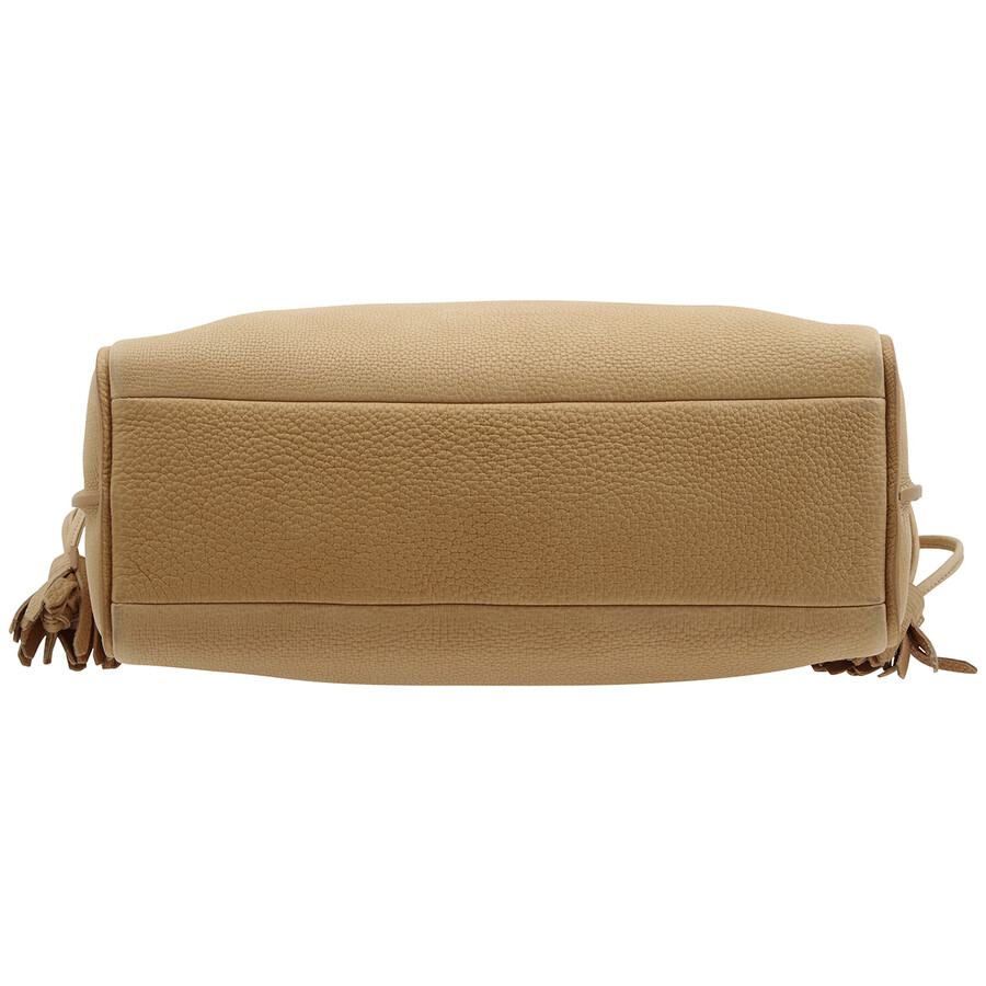 Longchamp Penelope Medium Tassel Drawstring Leather Tote Bag