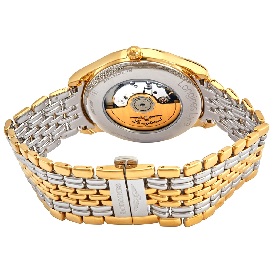 Longines Automatic White Dial Two-tone Men's Watch L4.960.2.12.7  7612356195946 - Watches, Lyre - Jomashop