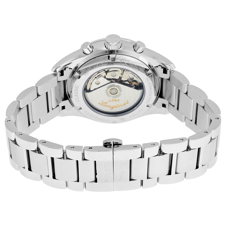 Longines Conquest Classic Black Dial Chronograph Moon Phase Men's Watch  L27984526 L2.798.4.52.6 703200186276 - Watches - Jomashop