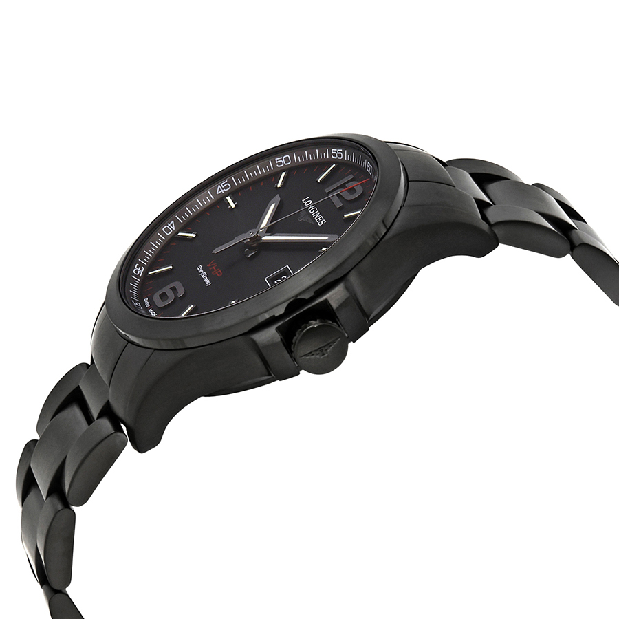 Longines Conquest V.H.P. Black Dial Men's Watch L37262566 7612356201890 -  Watches - Jomashop