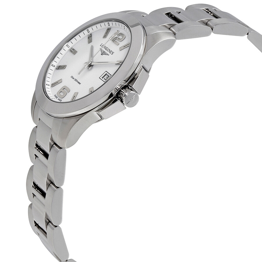 longines conquest automatic white dial