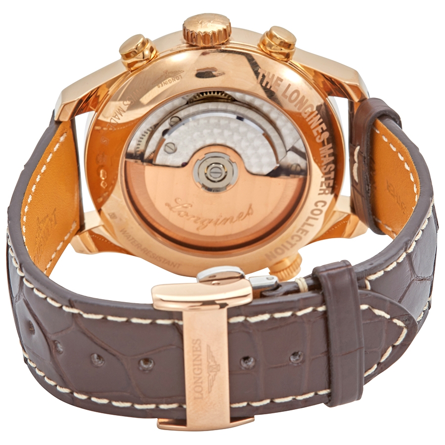Longines Master 18kt Rose Gold Automatic Guilloche Silver Dial Men's Watch  L2.715.8.78.3 - Watches, Master Collection - Jomashop